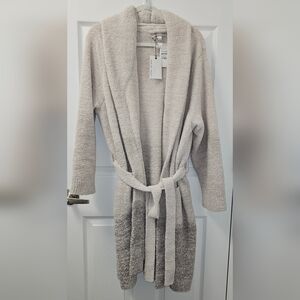 Barefoot Dreams CozyChic Heathered Ombre Robe Almond XL $182 New NWT pockets